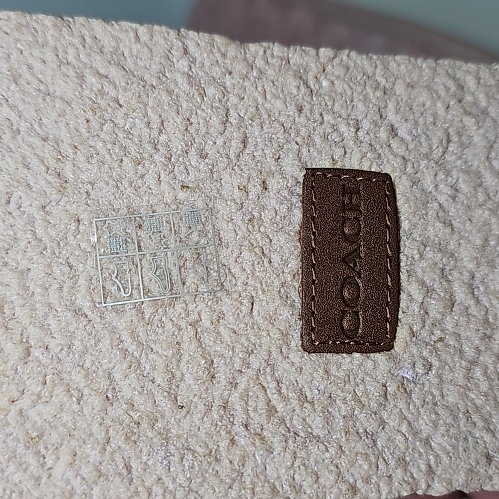 Coach Noelle Terry Cloth Platform Sandals Chunky Sole Slingback Leather Pink 7.5 - Picture 14 of 16